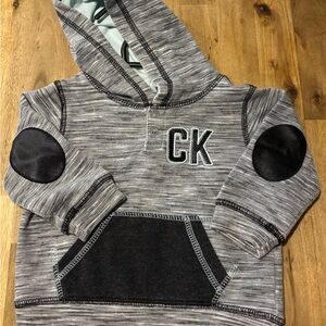 Calvin Klein Kids Gray and Black Hoodie